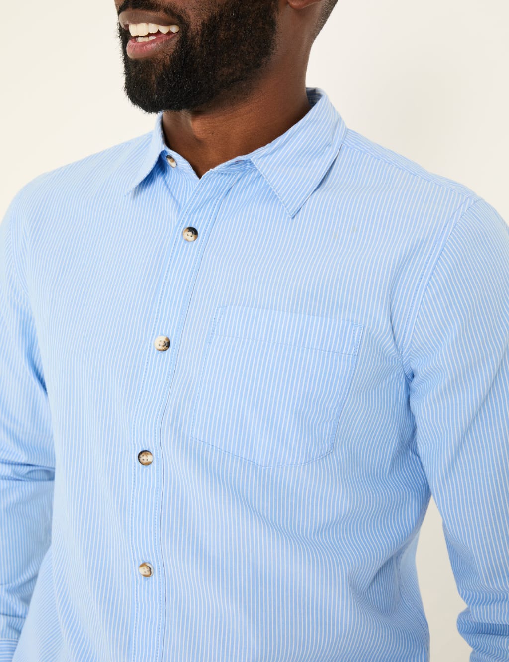 Pure Cotton Striped Oxford Shirt 4 of 5
