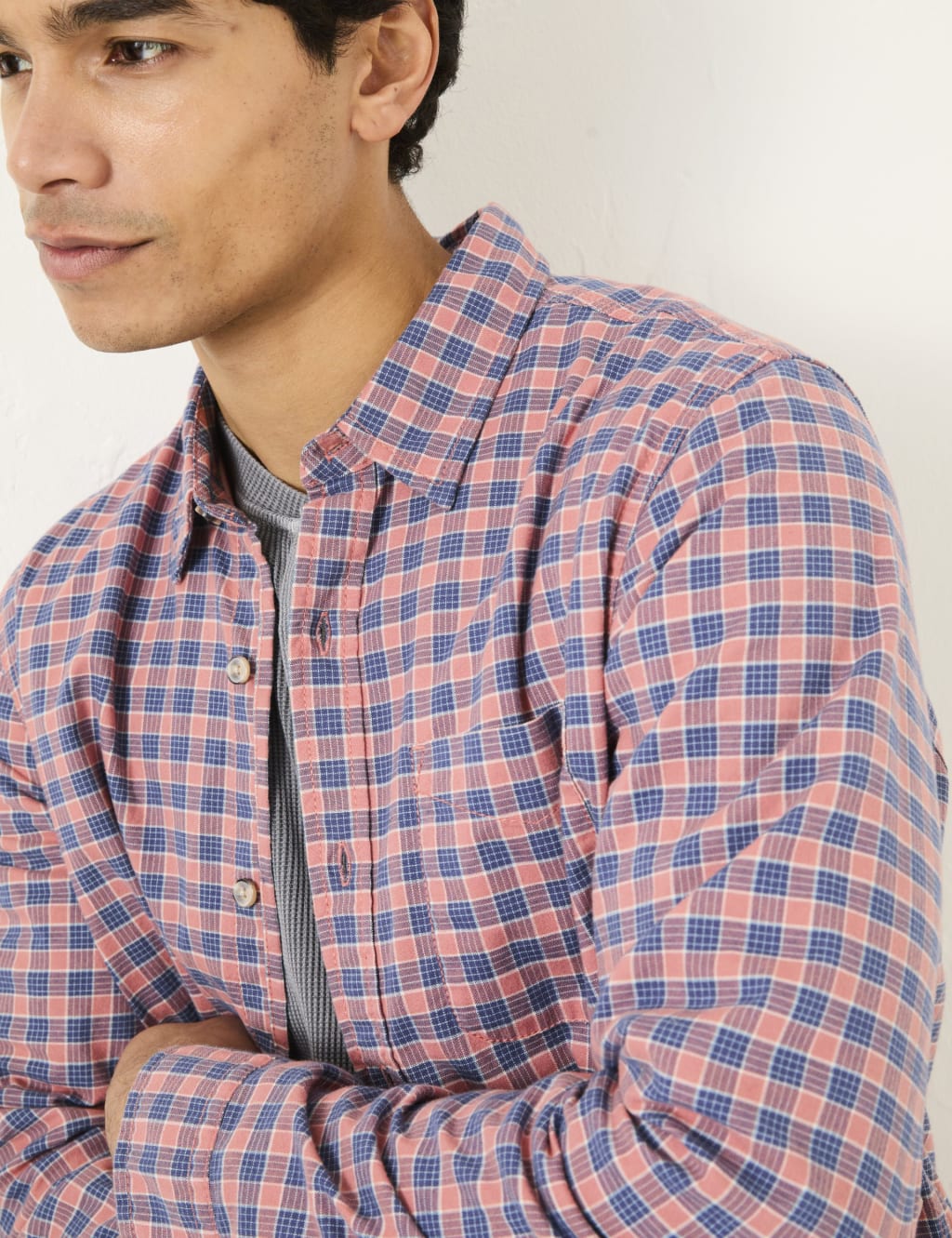 Pure Cotton Check Overshirt 4 of 6