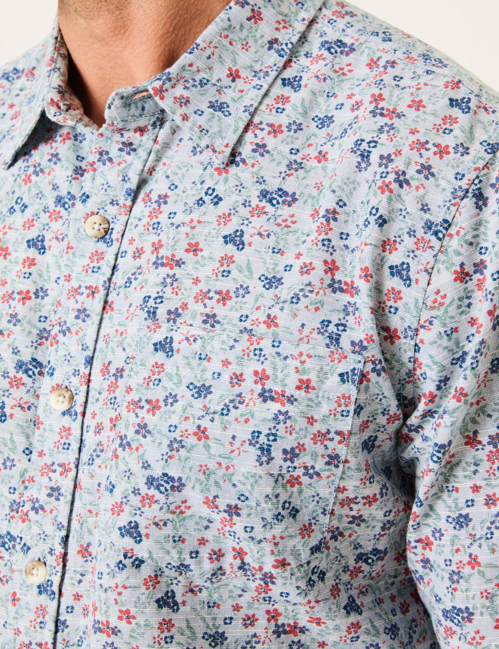 Pure Cotton Ditsy Floral Shirt 5 of 5