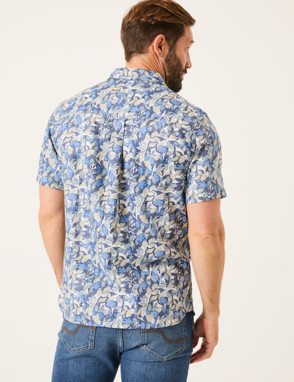 Pure Cotton Leaf Print Shirt 3 of 5