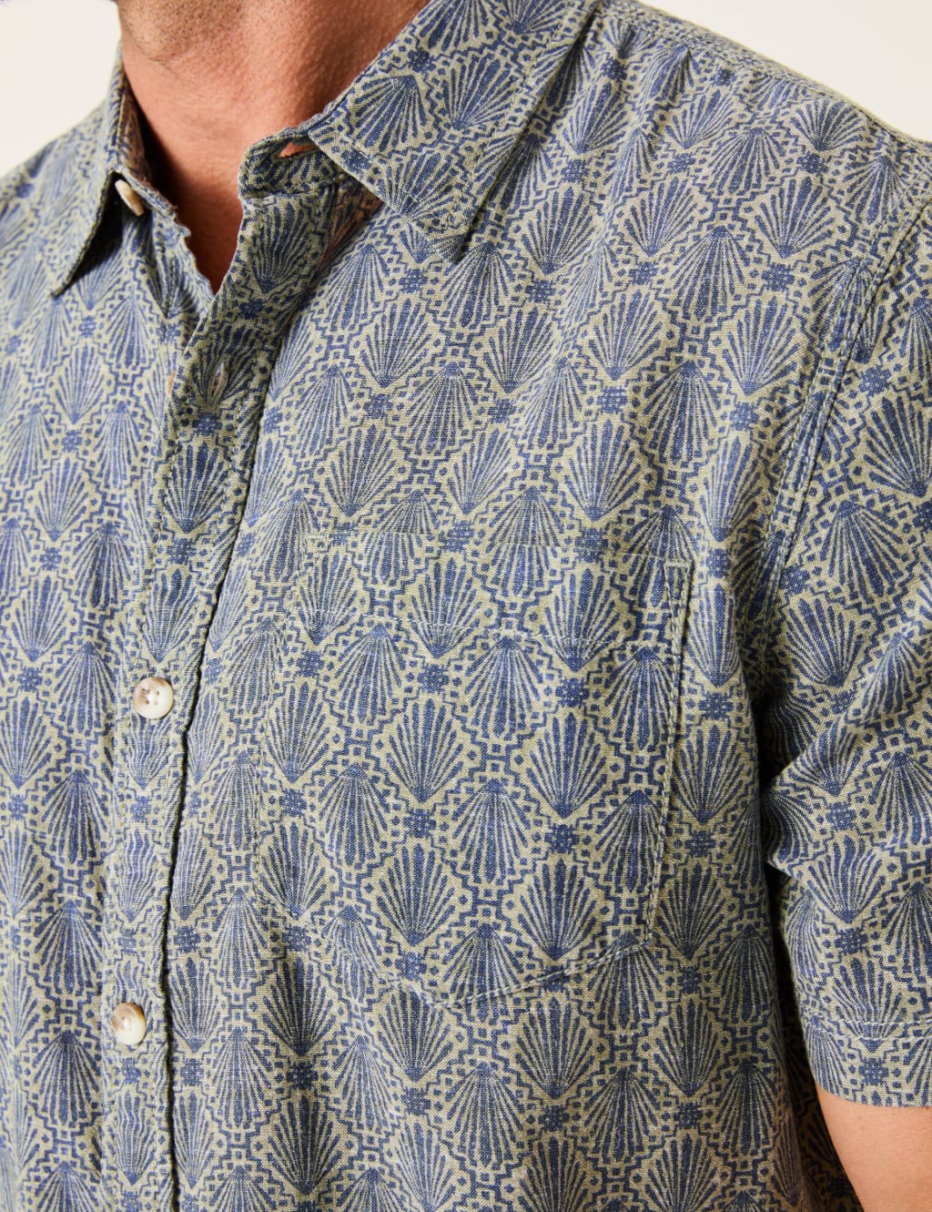 Linen Rich Geometric Shirt 5 of 6