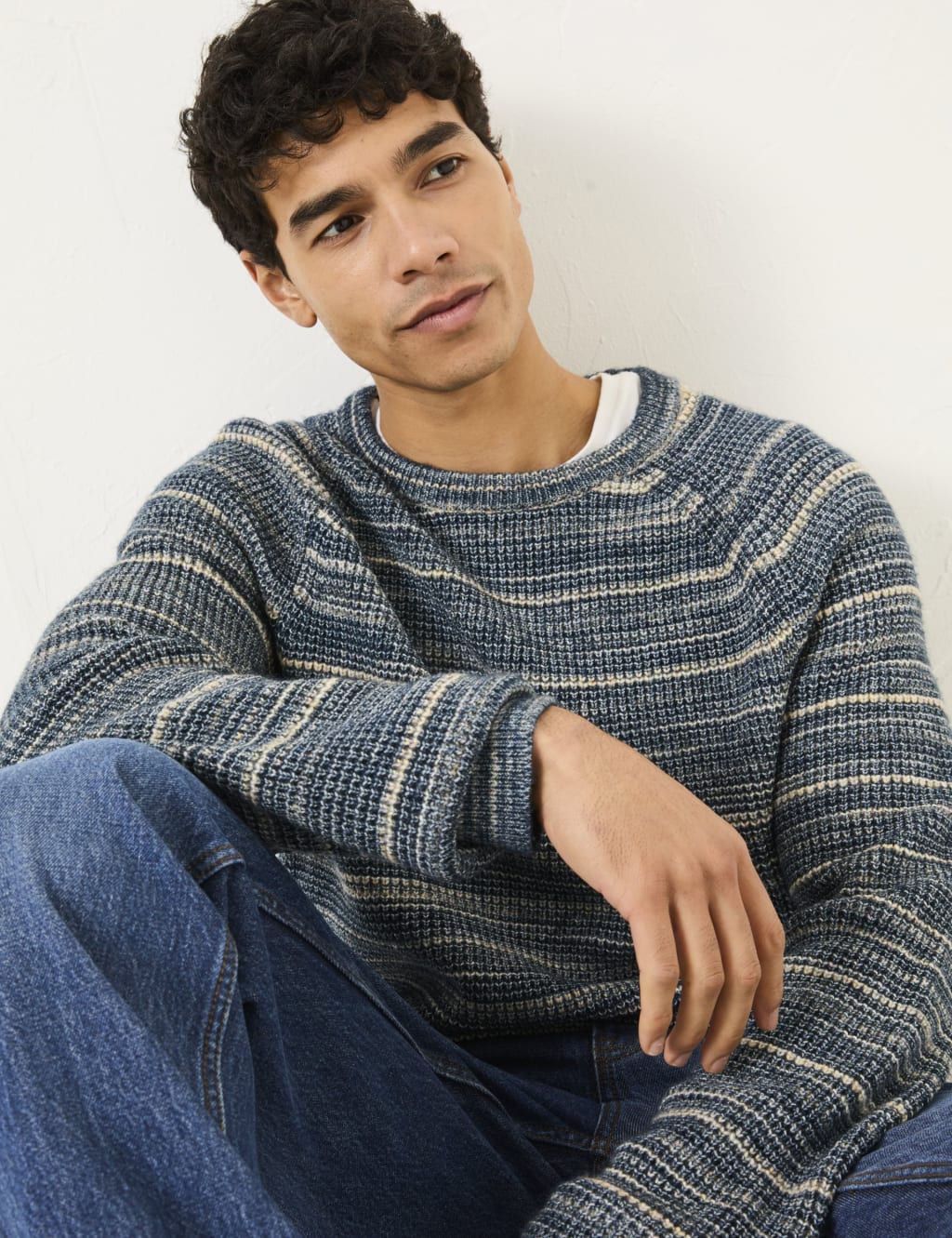 Cotton Rich Ombré Jumper with Wool 4 of 5