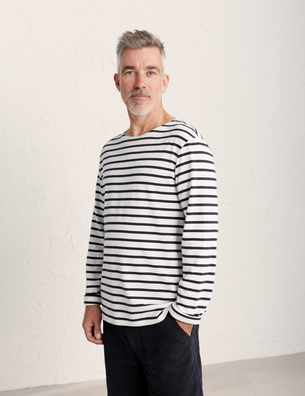 Cotton Striped Long Sleeve T-Shirt 1 of 5