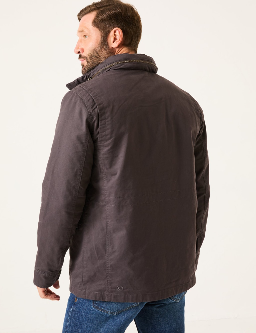 Pure Cotton Funnel Neck Jacket 3 of 5
