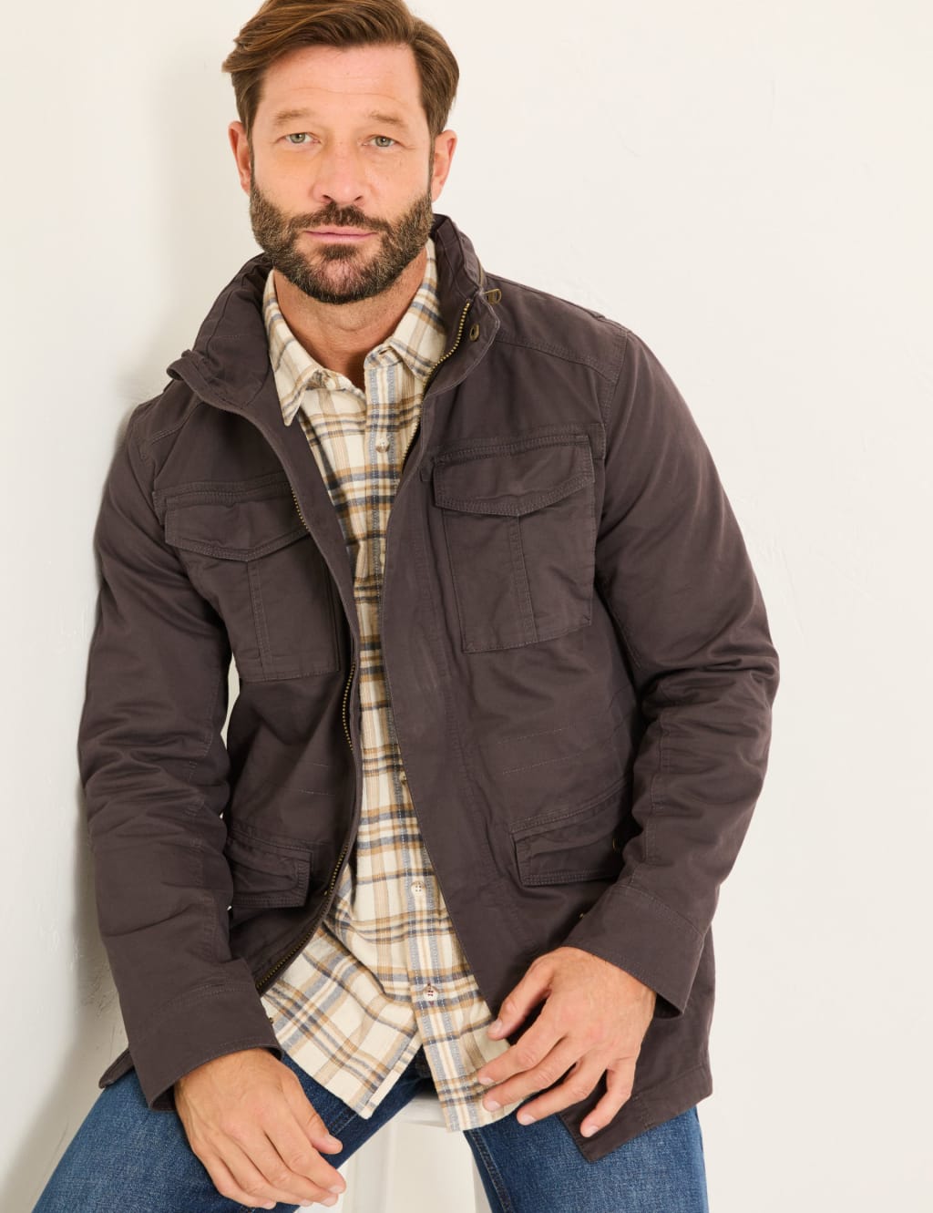 Pure Cotton Funnel Neck Jacket 5 of 5