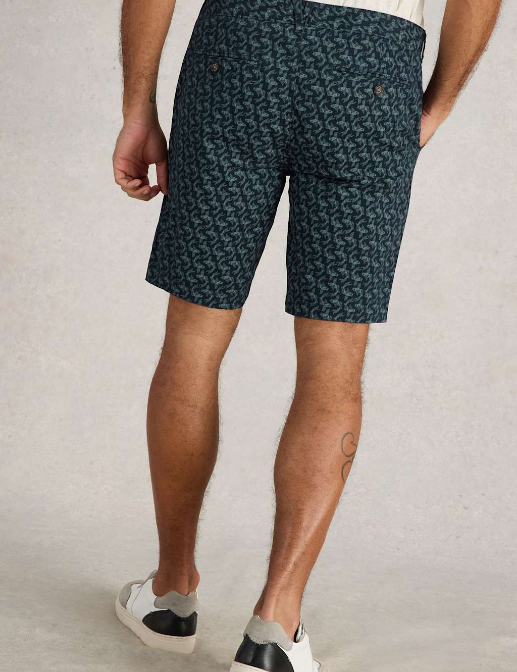 Cotton Rich Fish Print Chino Shorts 4 of 6