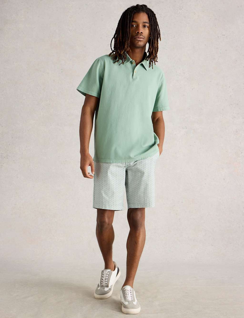 Geometric Print Chino Shorts 2 of 4