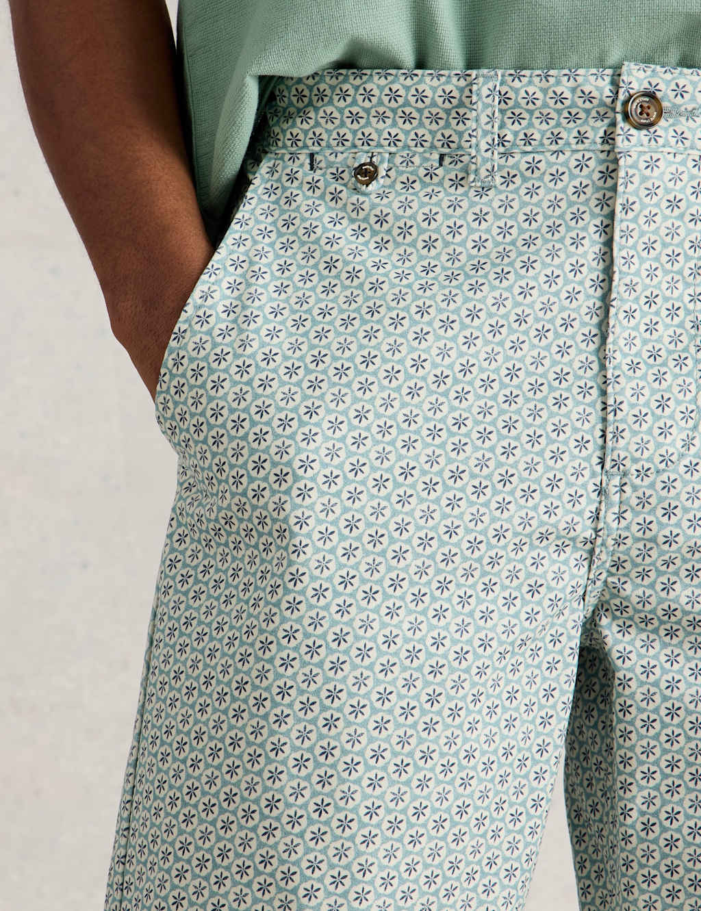 Geometric Print Chino Shorts 4 of 4
