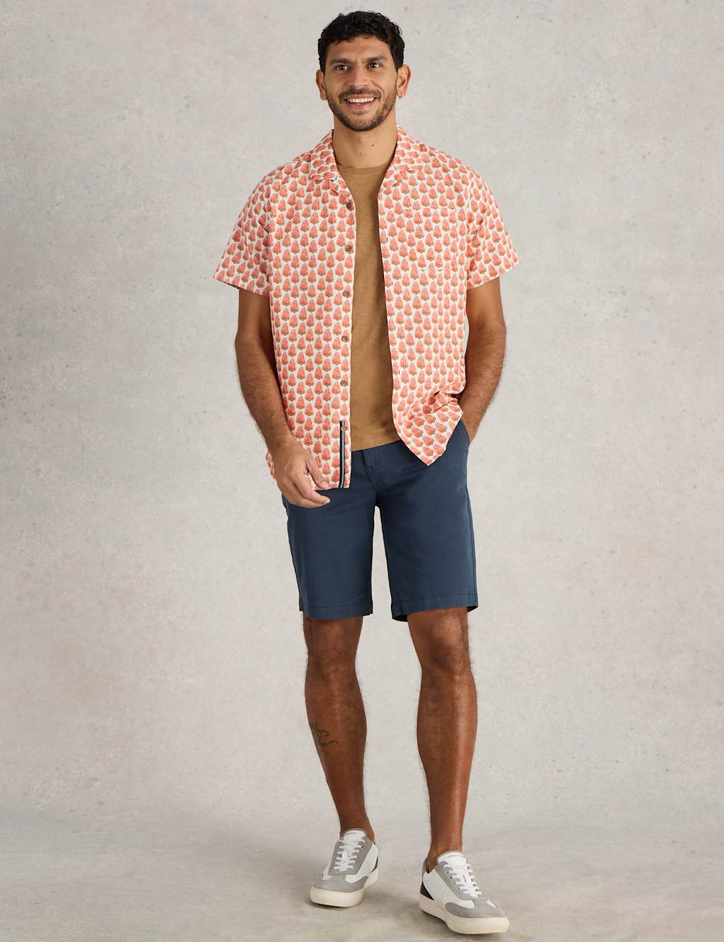 Regular Fit Pure Cotton Geometric Shirt 3 of 5