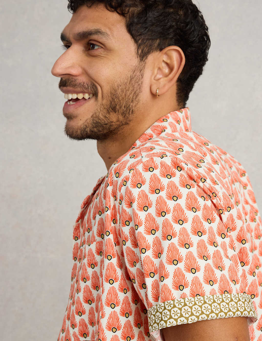 Regular Fit Pure Cotton Geometric Shirt 5 of 5