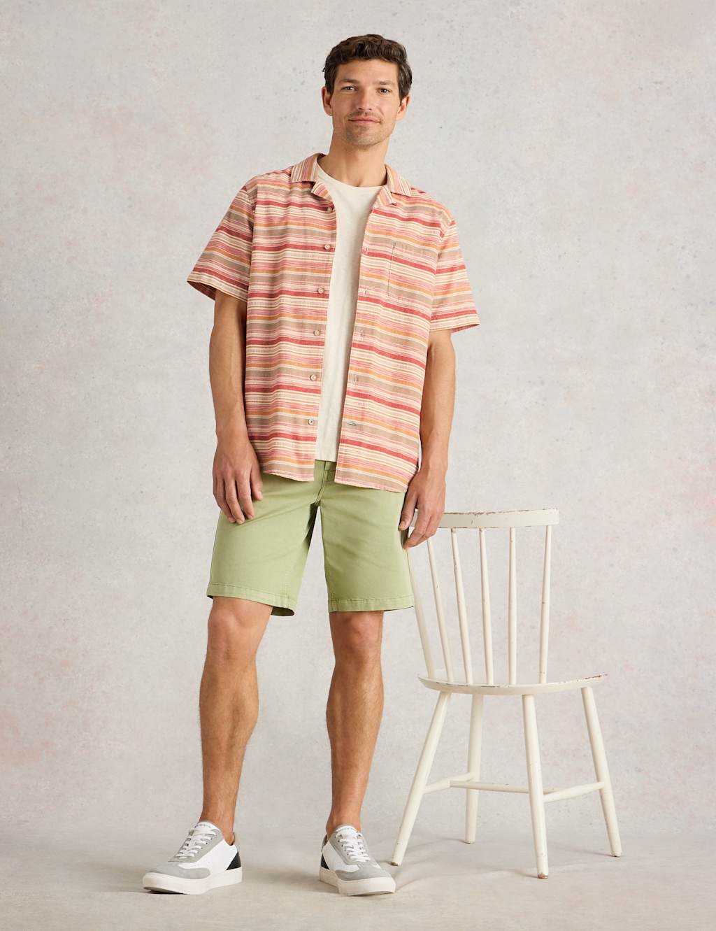 Pure Cotton Striped Short Sleeve Shirt 3 of 6