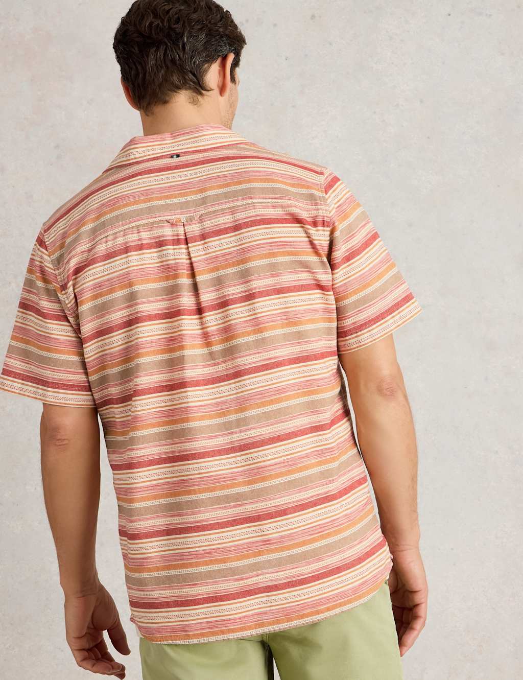 Pure Cotton Striped Short Sleeve Shirt 4 of 6