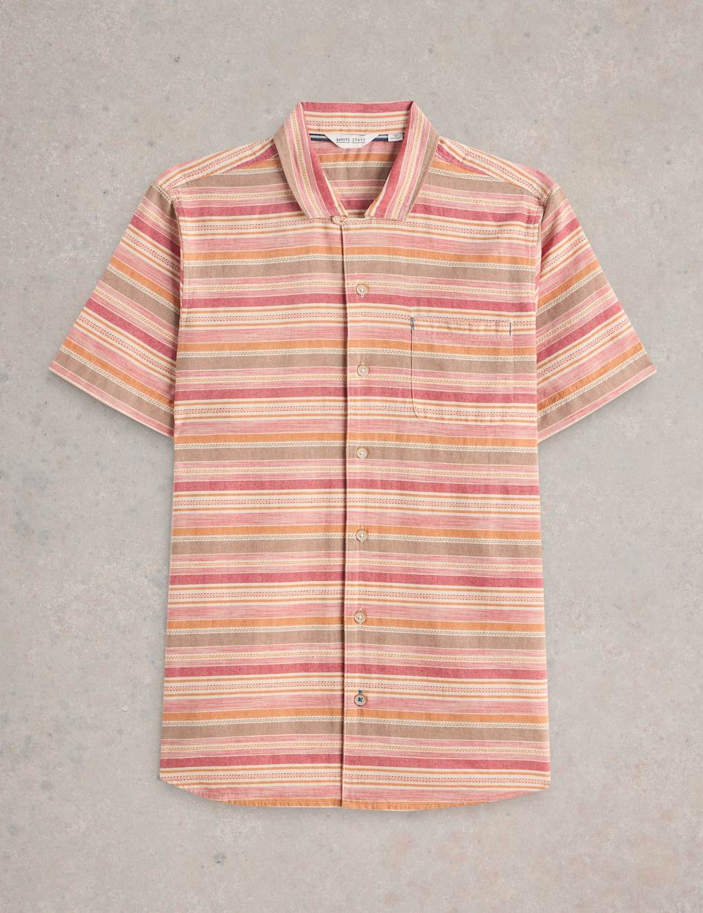 Pure Cotton Striped Short Sleeve Shirt 2 of 6