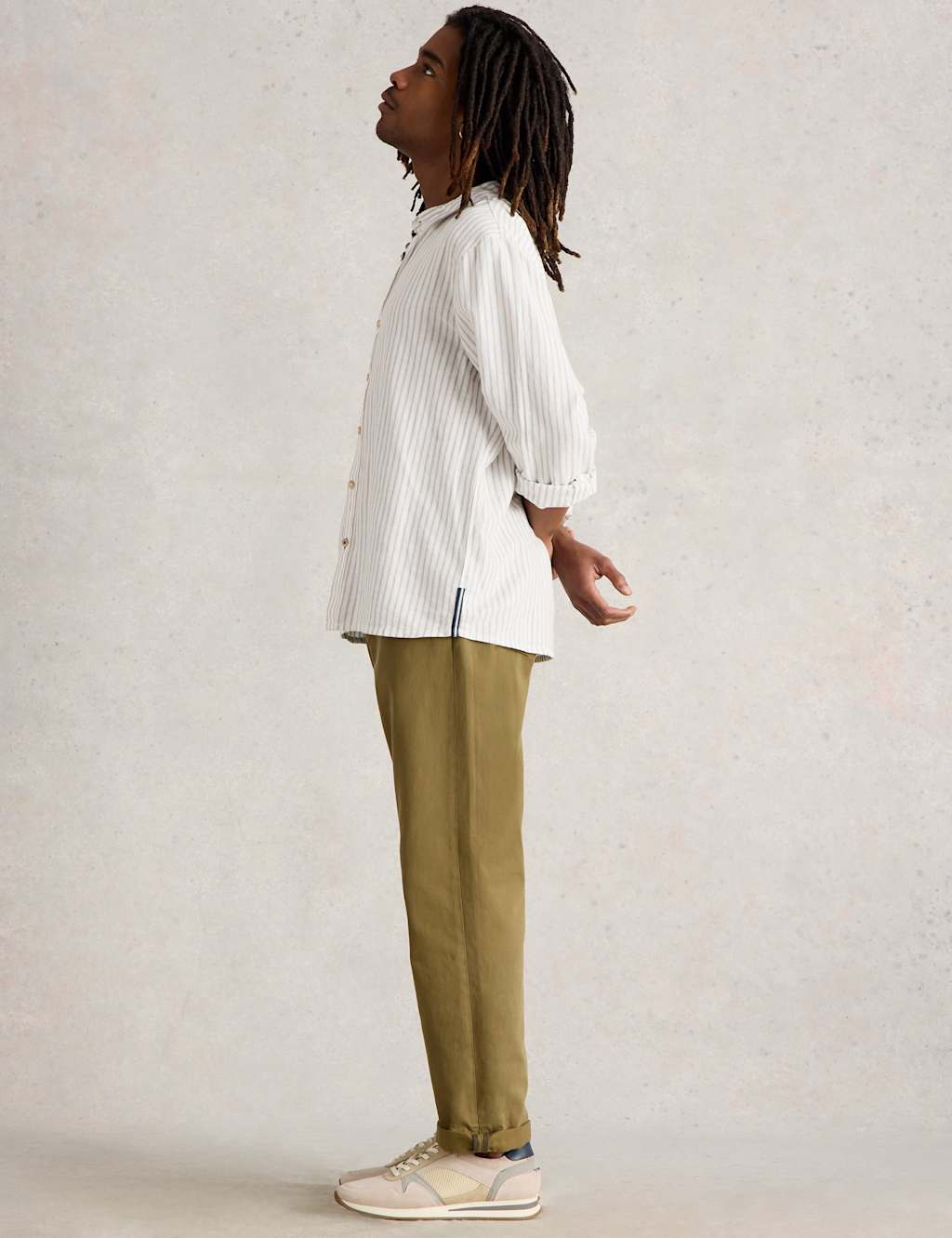 Regular Fit Linen Rich Striped Shirt 3 of 6