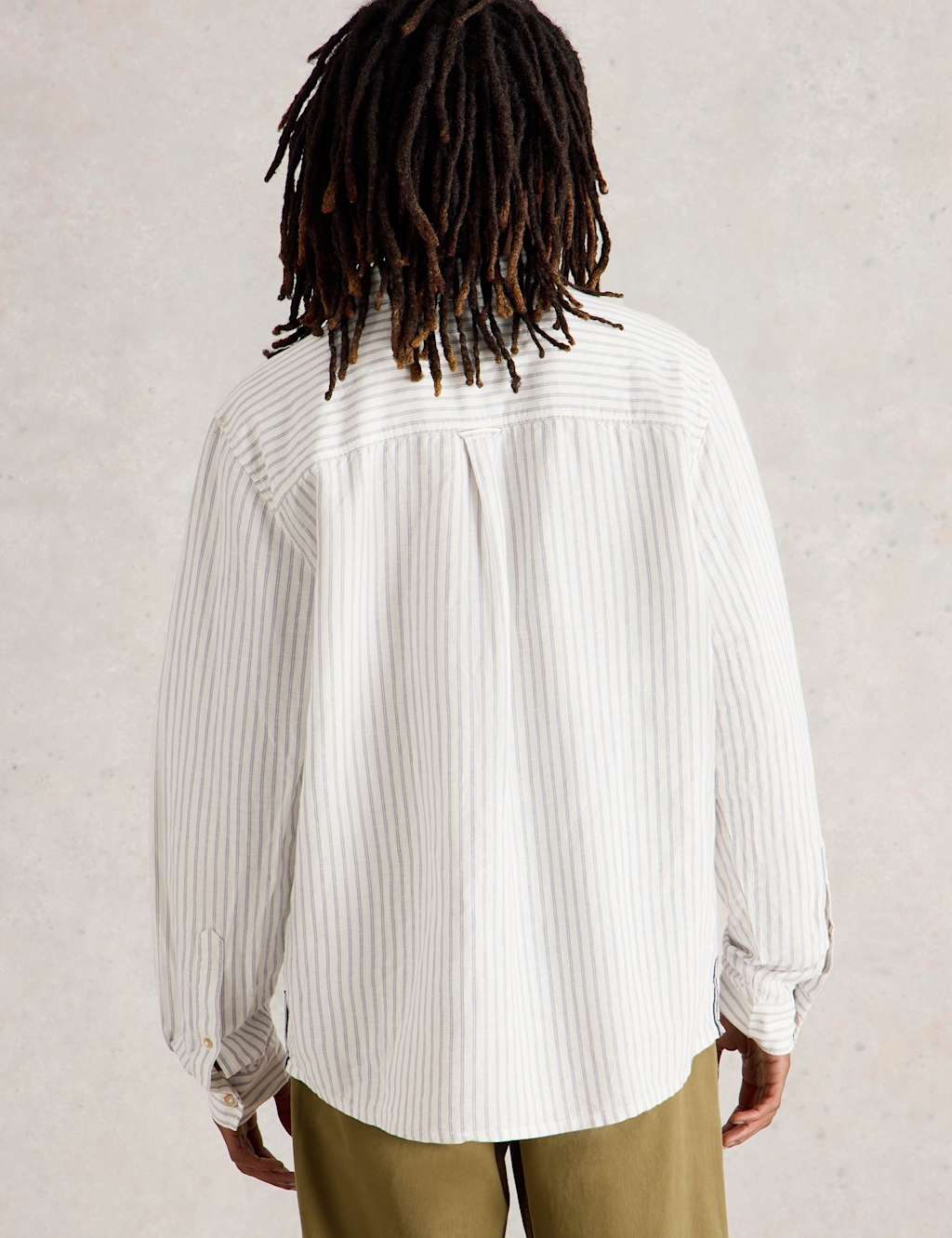 Regular Fit Linen Rich Striped Shirt 4 of 6