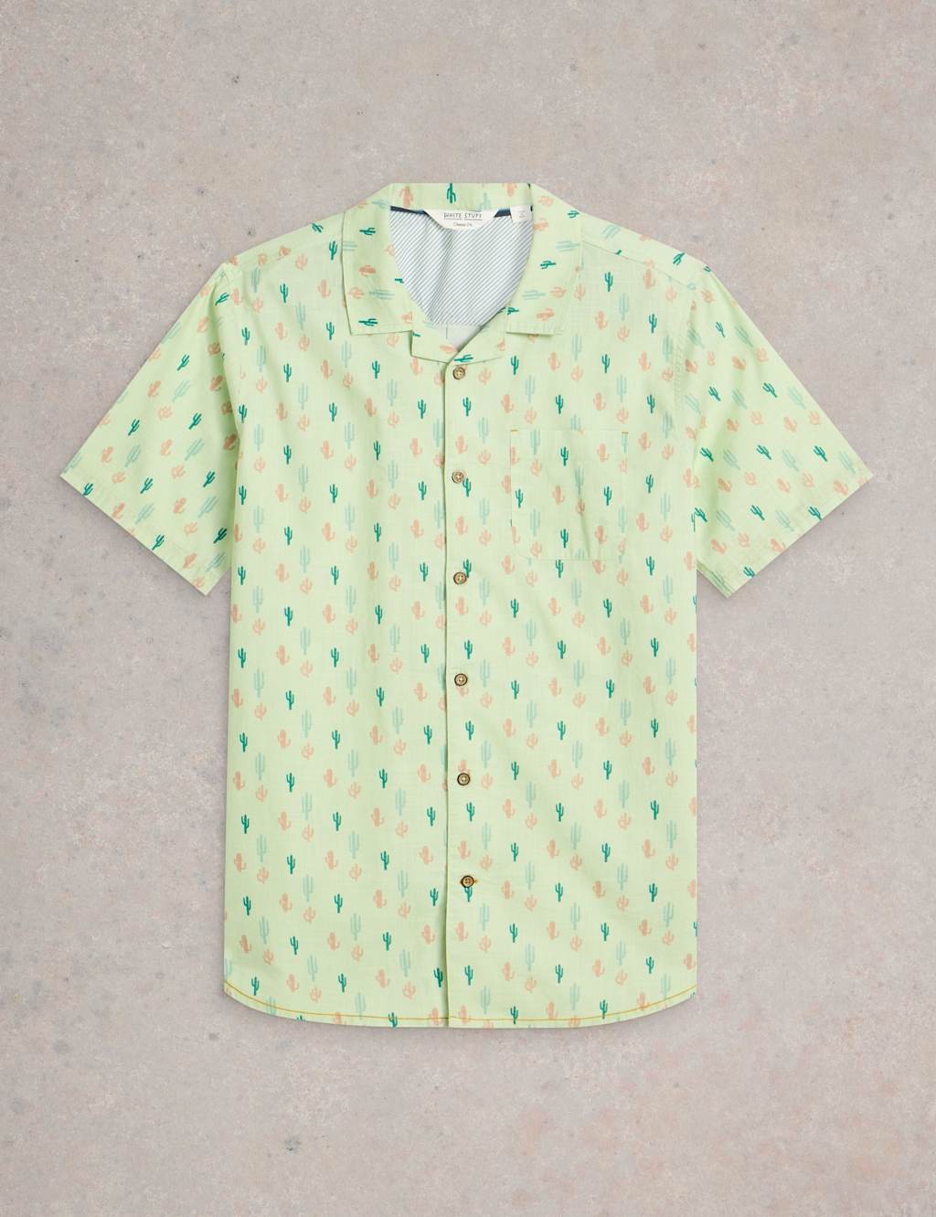 Regular Fit Pure Cotton Cactus Print Shirt 2 of 6