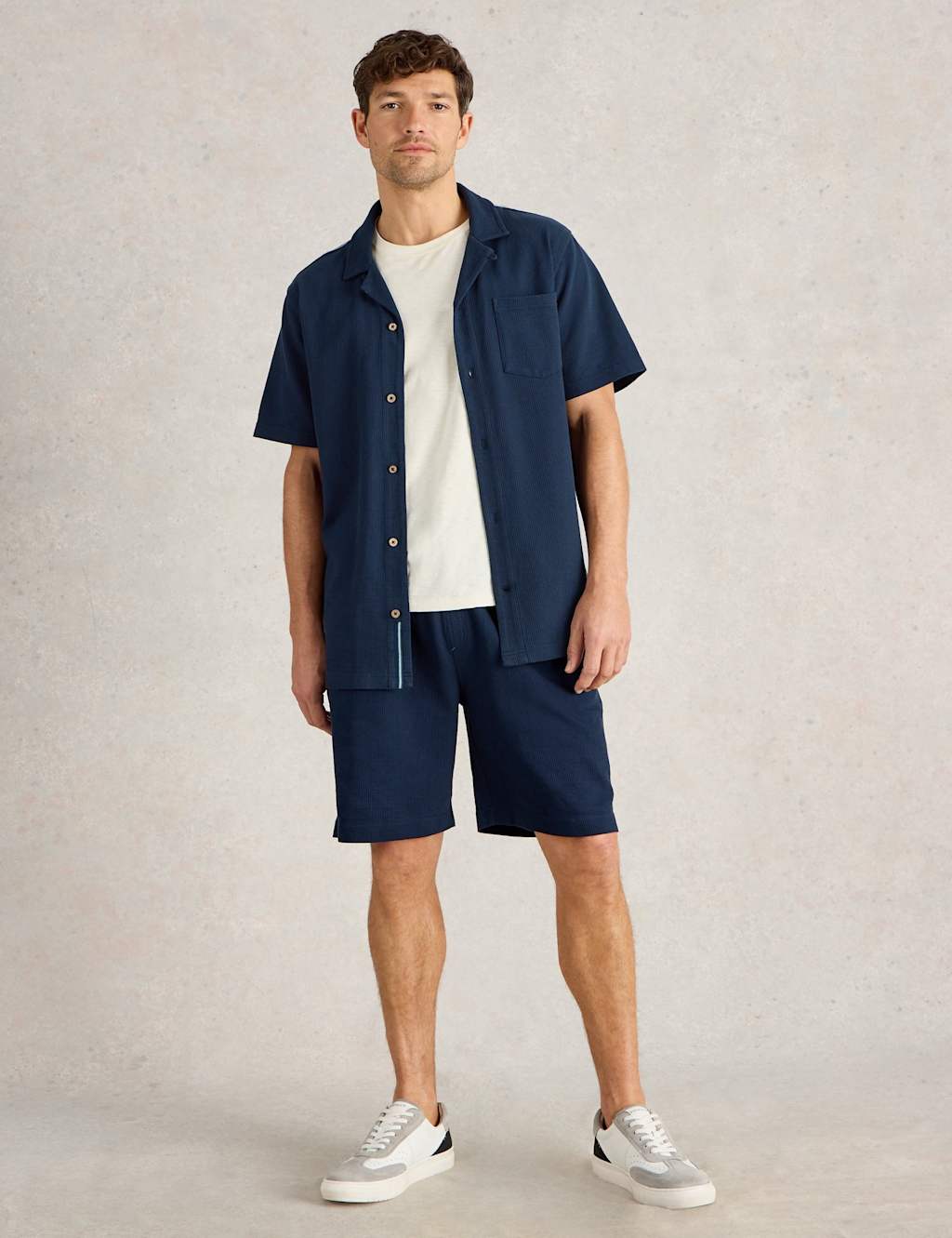 Pure Cotton Ribbed Short Sleeve Shirt 3 of 6