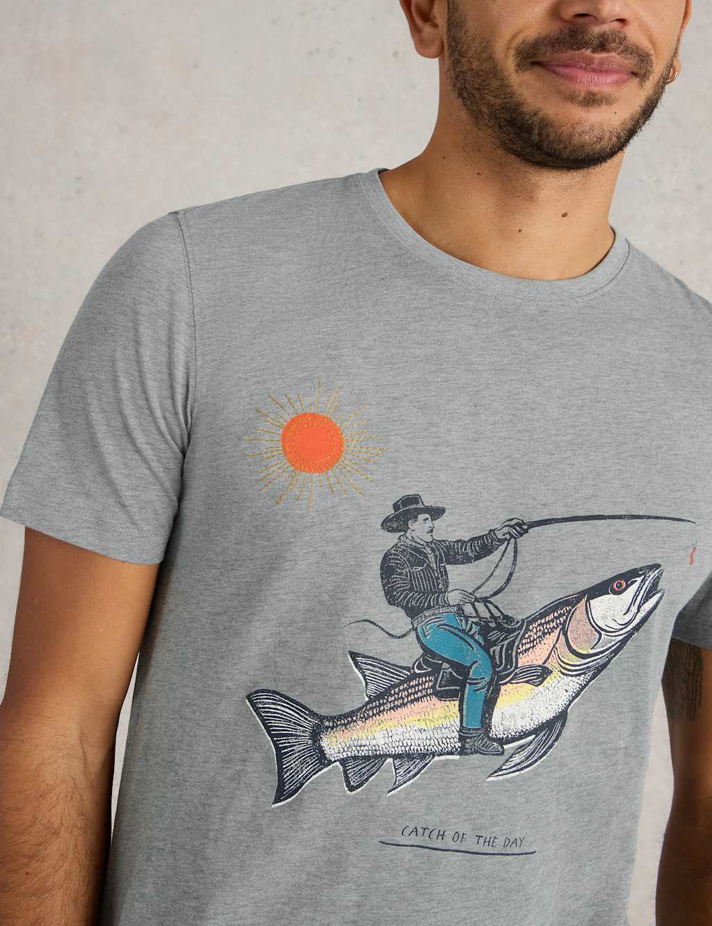 Cotton Rich Fish Graphic T-Shirt 5 of 6