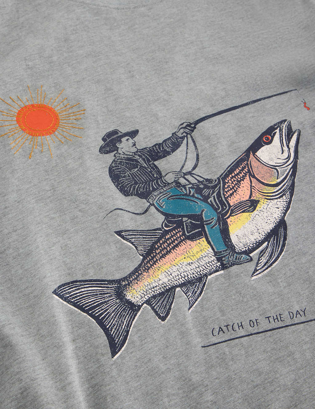 Cotton Rich Fish Graphic T-Shirt 6 of 6