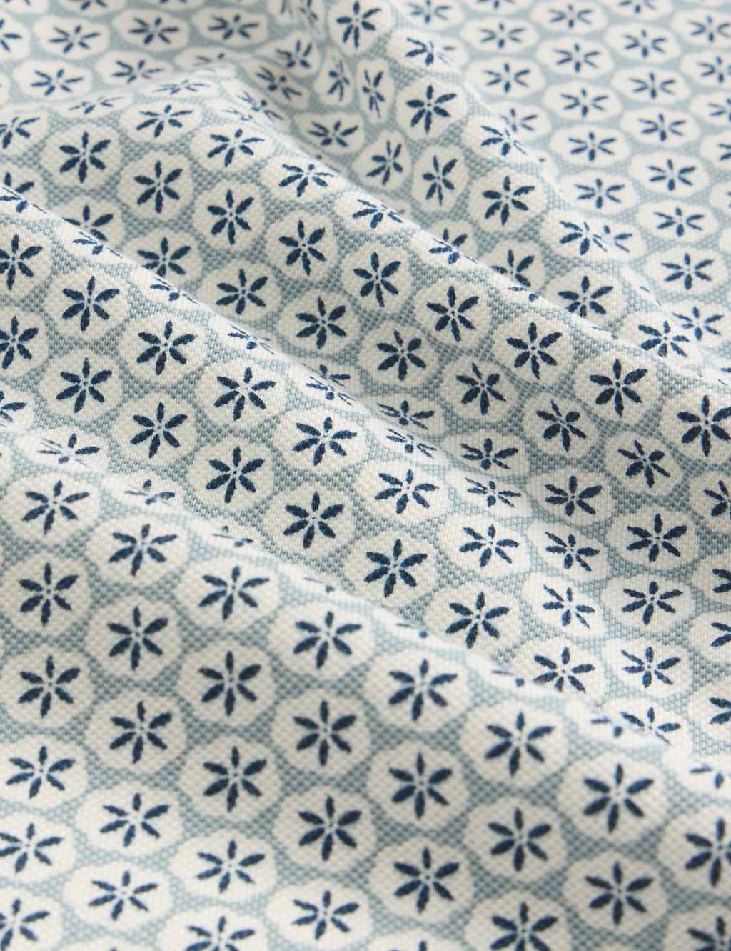 Pure Cotton Geometric Print Polo Shirt 6 of 6