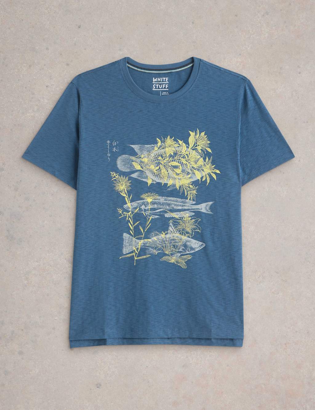Pure Cotton Crew Neck Fish Graphic T-Shirt 2 of 6