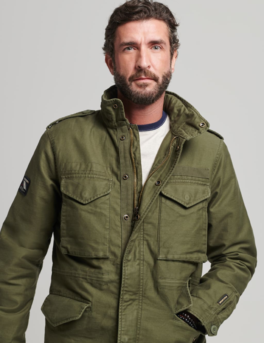 Borg Lined Utility Jacket Superdry M S