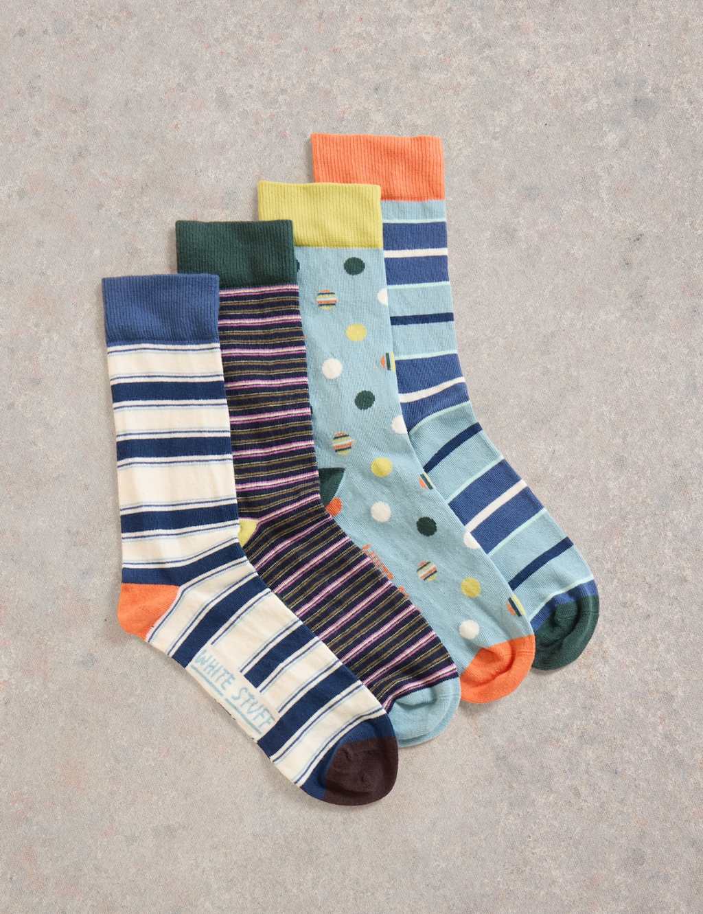 4pk Patterned Cotton Rich Socks 2 of 4