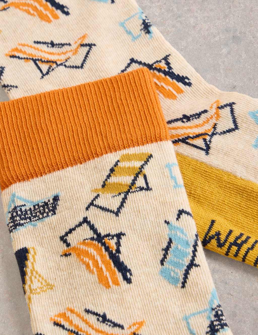 Deckchair Print Cotton Rich Socks 2 of 2