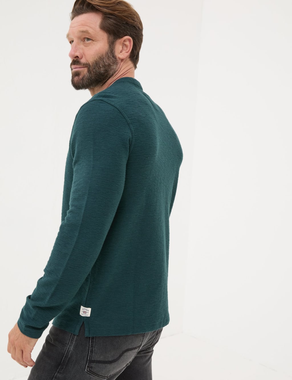 Pure Cotton Henley Top 3 of 5