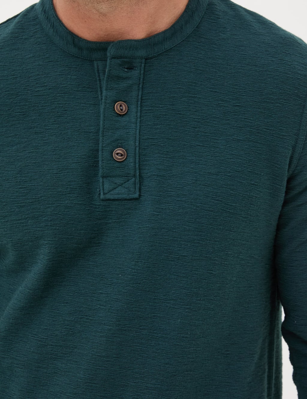 Pure Cotton Henley Top FatFace M S