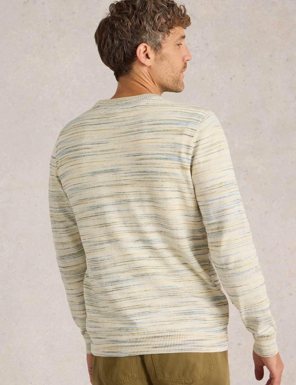 Pure Cotton Spacedye Crew Neck Jumper 4 of 6