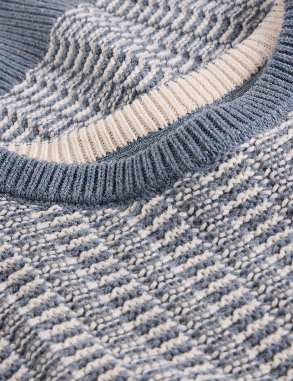 Cotton Rich Textured Jumper With Merino Wool 6 of 6