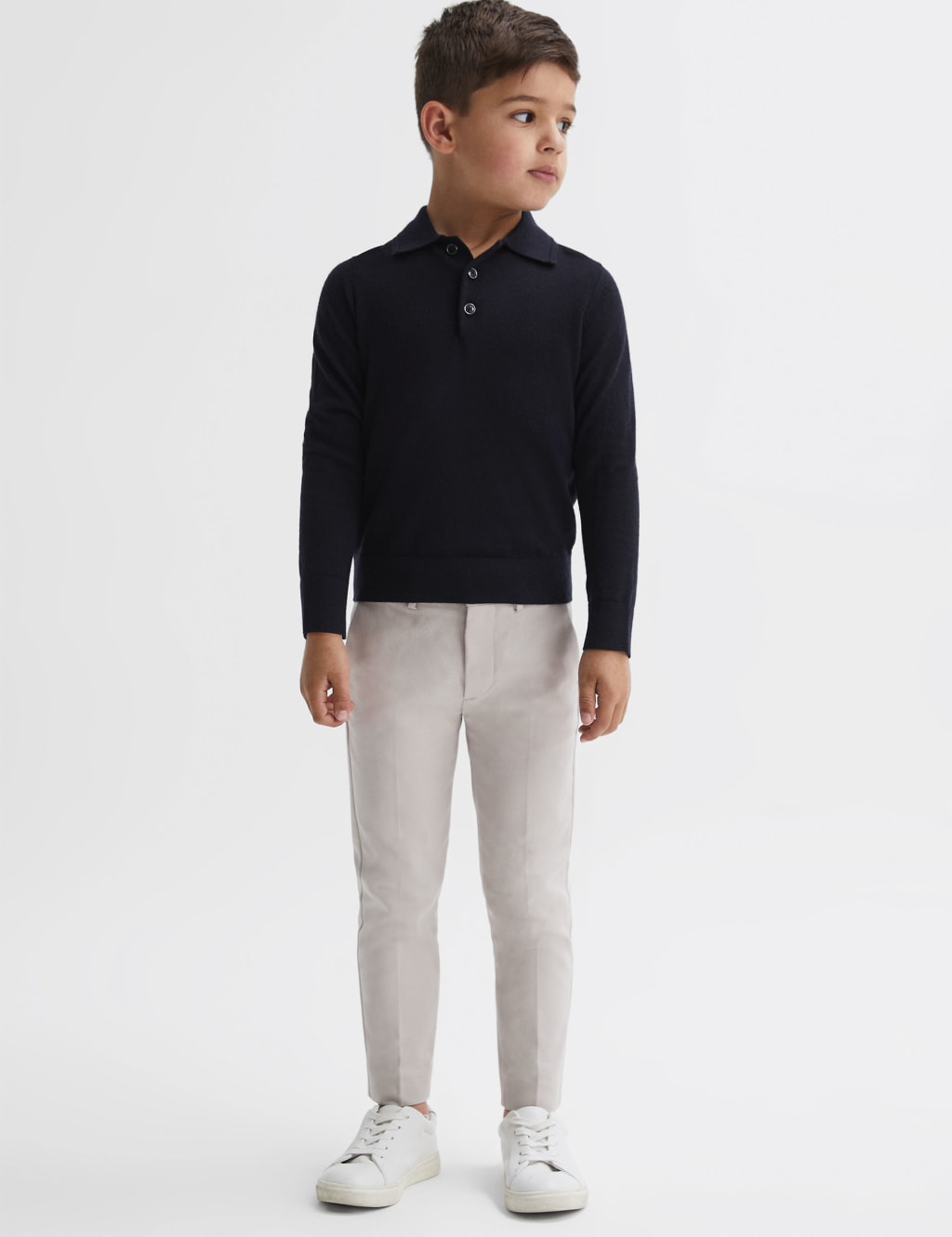 Pure Merino Wool Knitted Polo Shirt (3-14 Yrs) 3 of 5