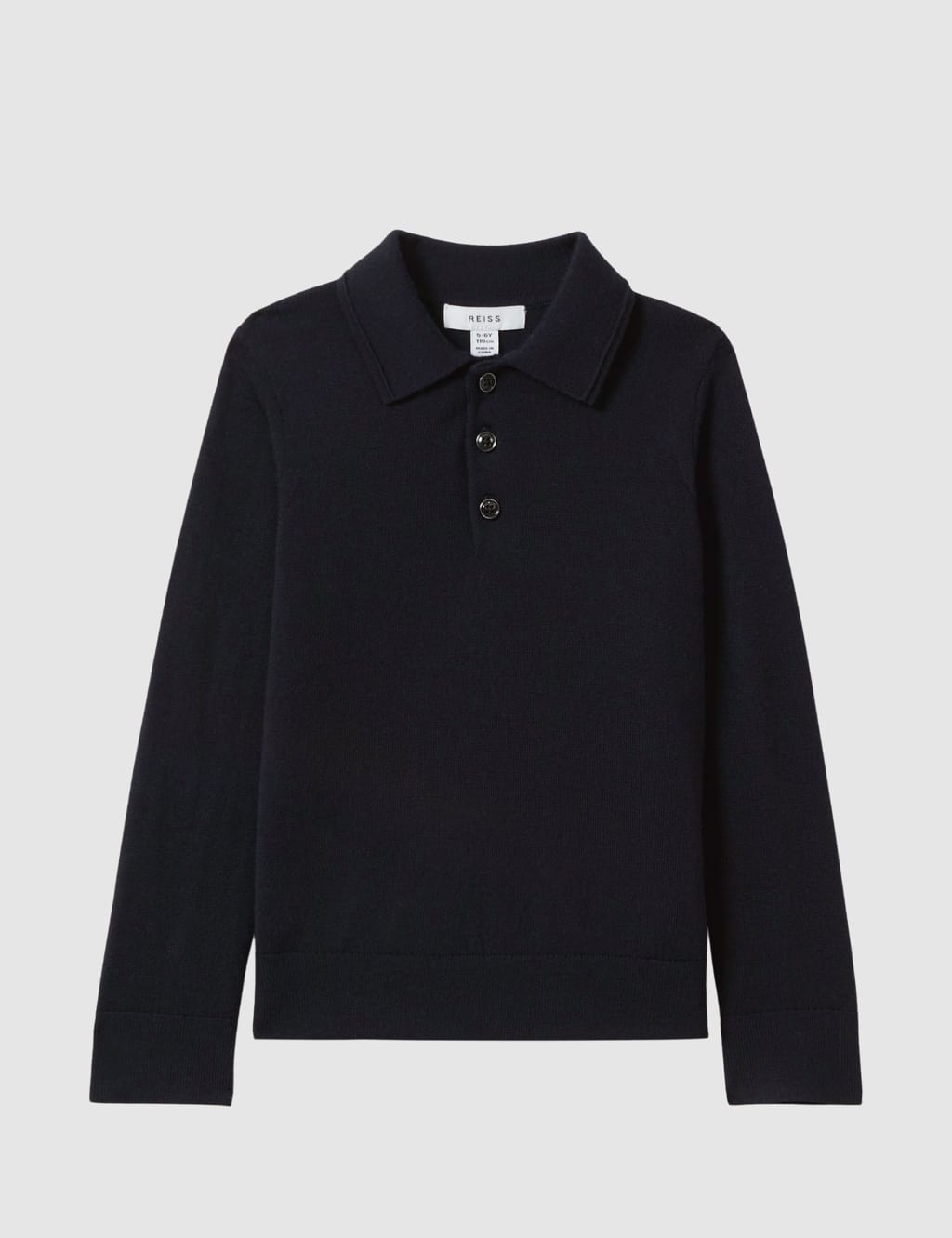 Pure Merino Wool Knitted Polo Shirt (3-14 Yrs) 2 of 5