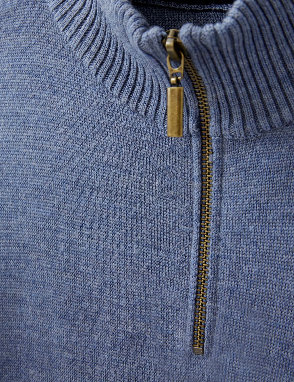 Pure Merino Wool Funnel Neck Half Zip Jumper 6 of 6