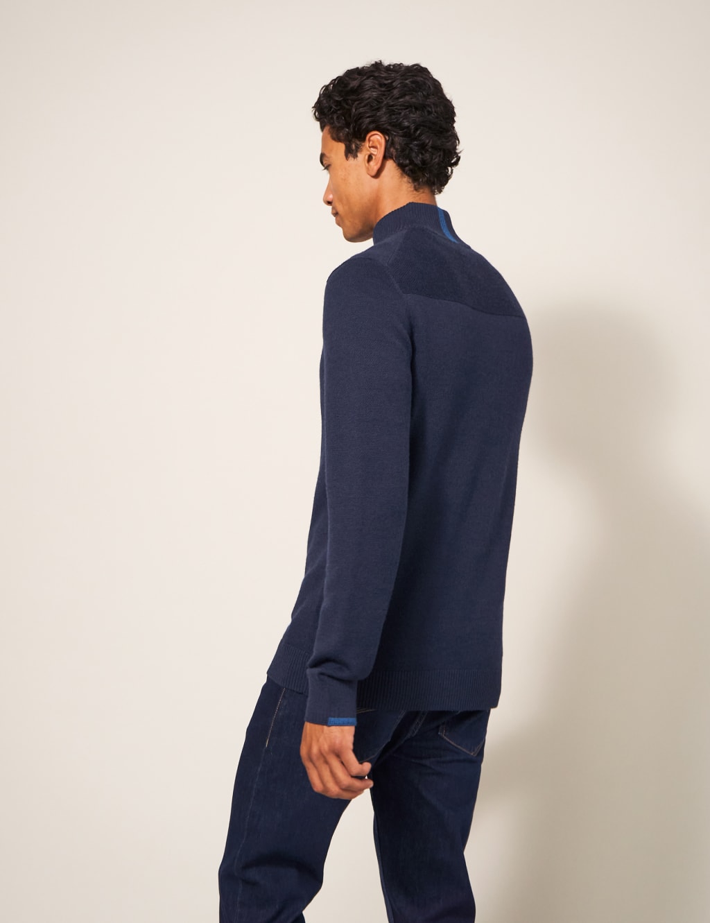 Pure Merino Wool Funnel Neck Half Zip Jumper | White Stuff | M&S