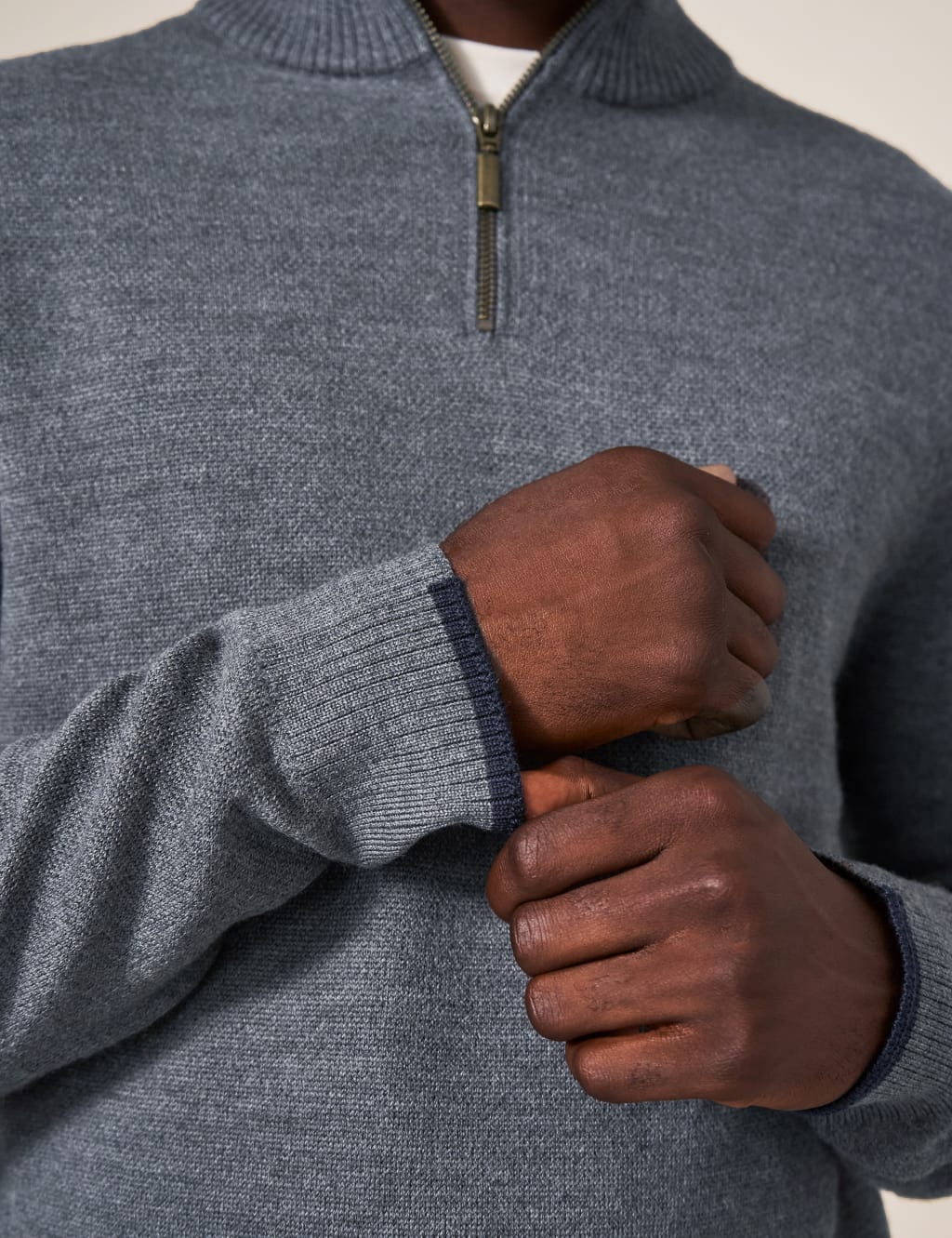 Pure Merino Wool Half Zip Jumper 4 of 4