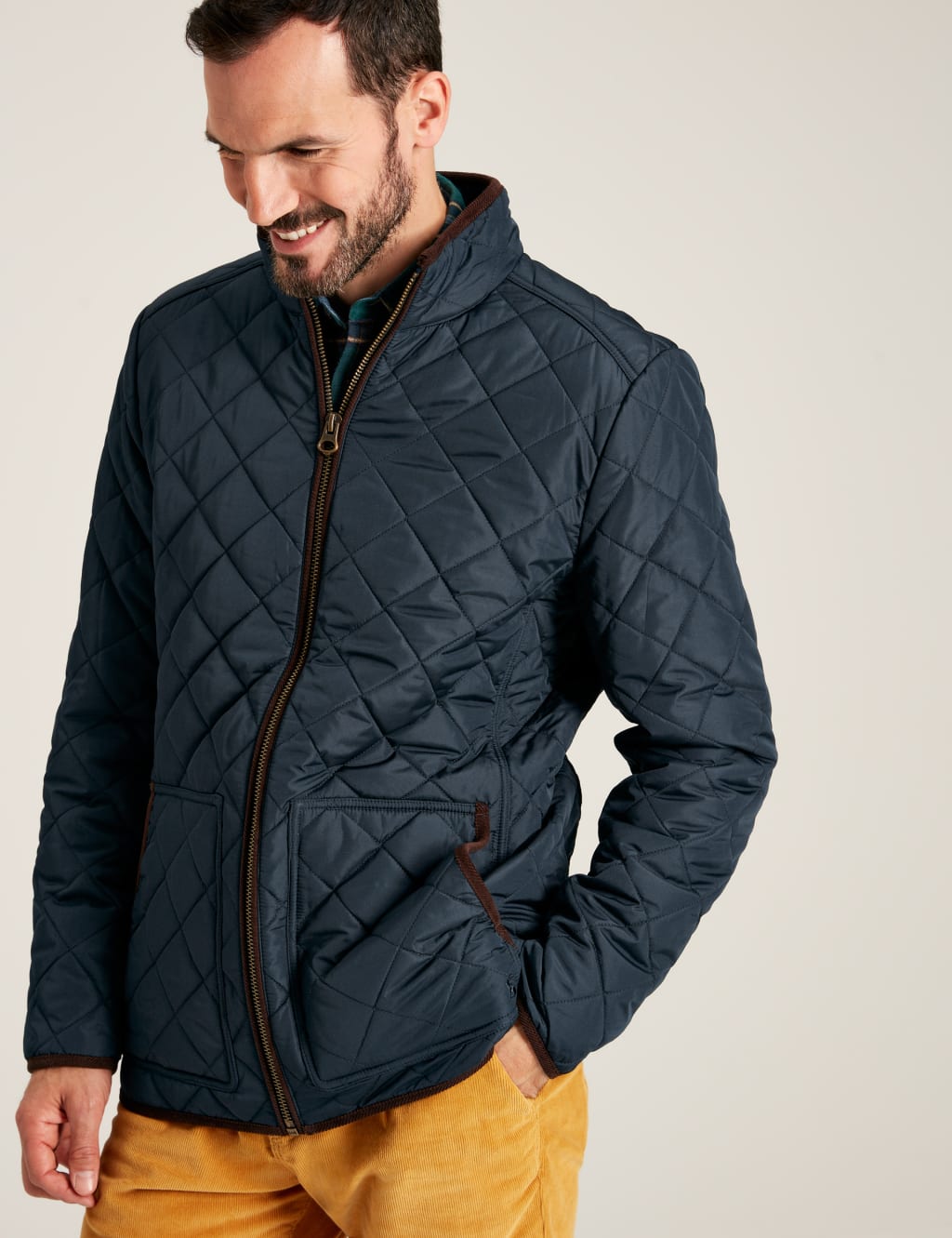 Cotton quilted jacket mens store