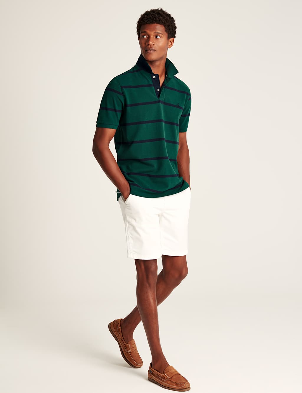 Pure Cotton Pique Striped Polo Shirt 3 of 5