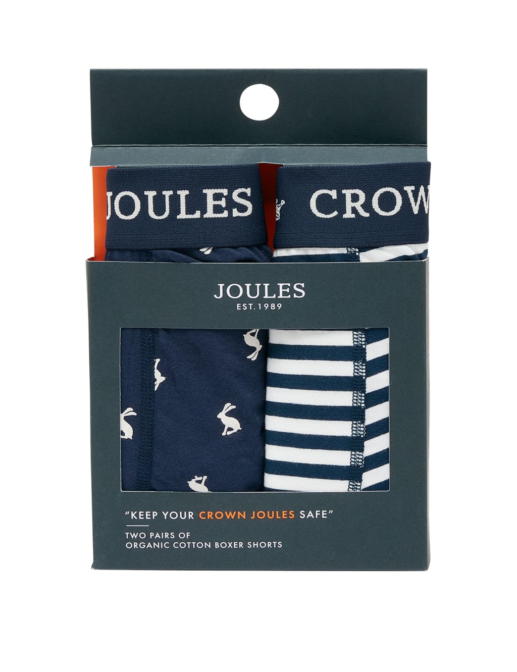 2pk Cotton Rich Hare & Striped Boxers 1 of 3
