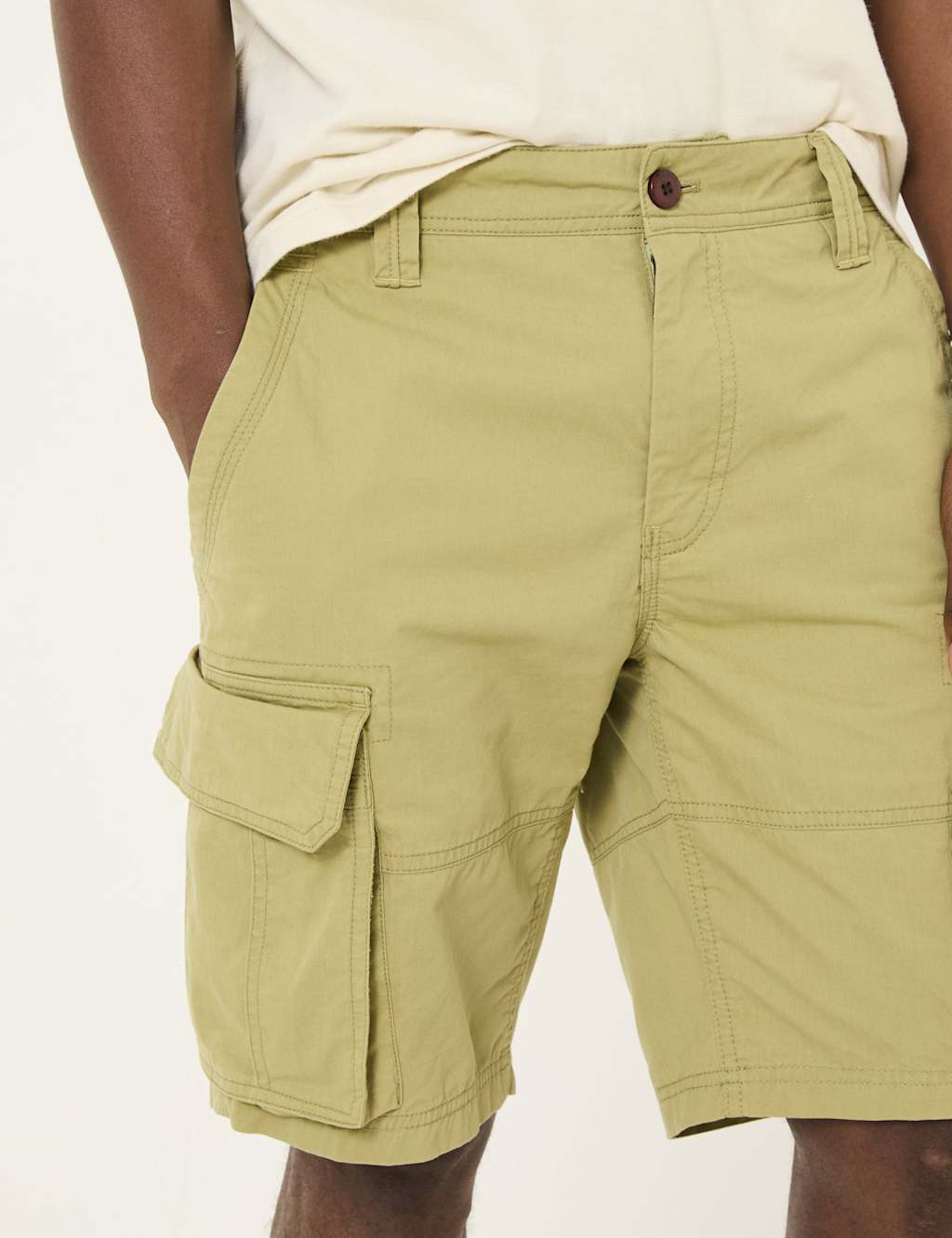 Regular Fit Pure Cotton Cargo Shorts 3 of 5