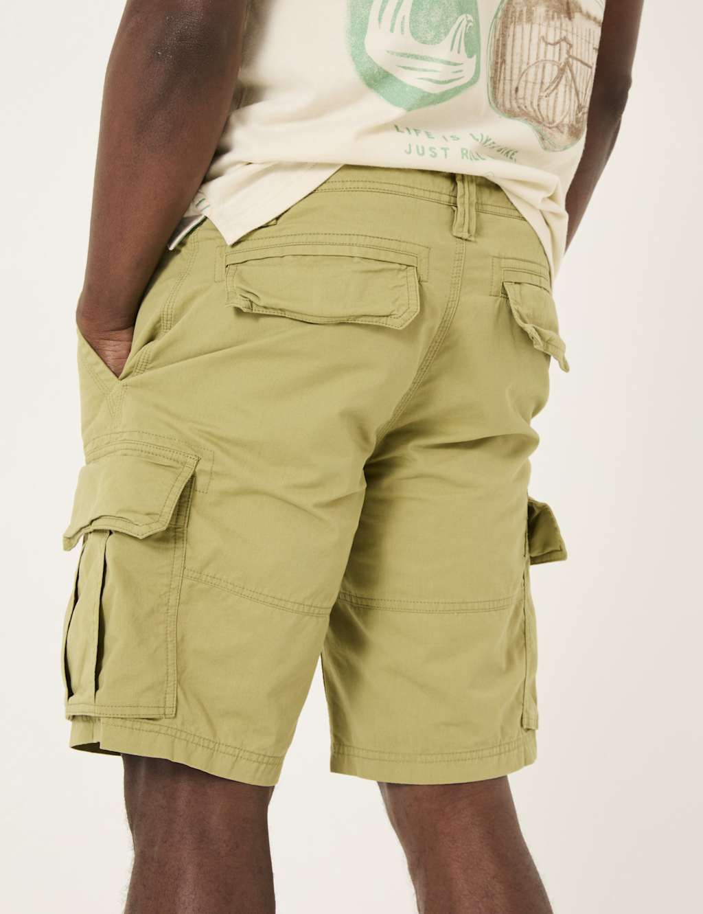 Regular Fit Pure Cotton Cargo Shorts 4 of 5