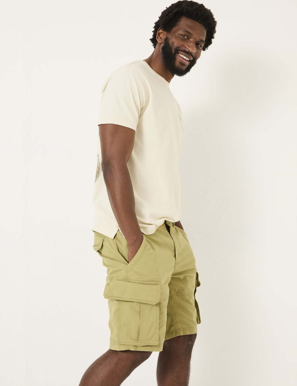 Regular Fit Pure Cotton Cargo Shorts 5 of 5