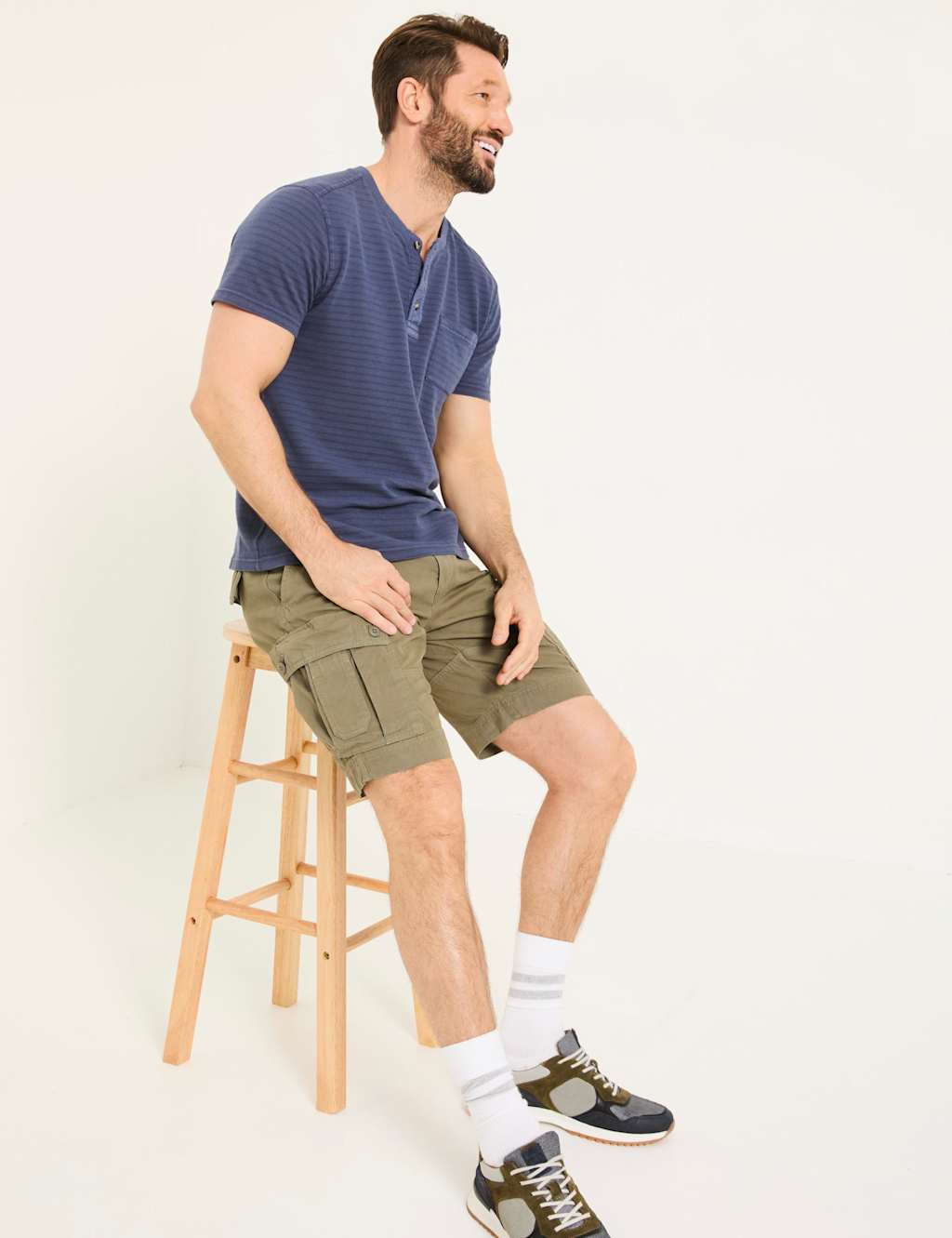 Regular Fit Pure Cotton Cargo Shorts 3 of 5