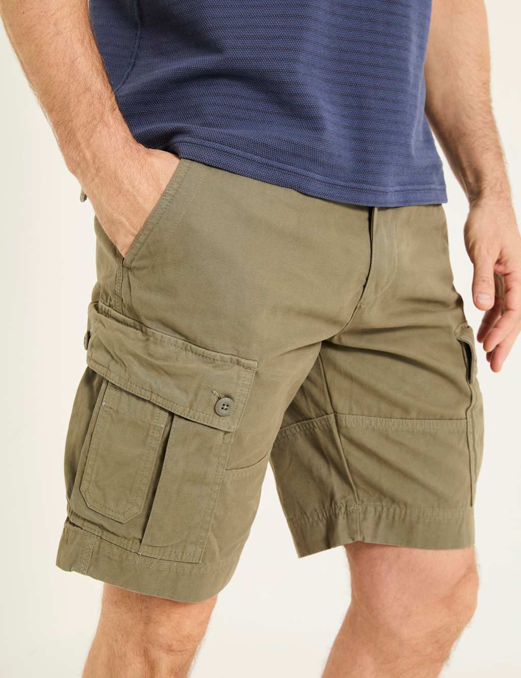 Regular Fit Pure Cotton Cargo Shorts 5 of 5