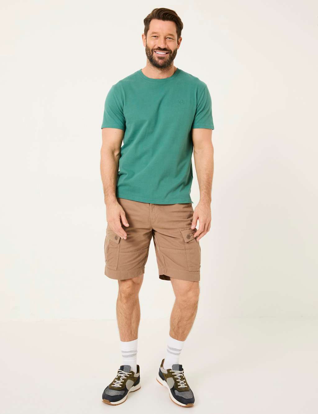 Regular Fit Pure Cotton Cargo Shorts 1 of 5