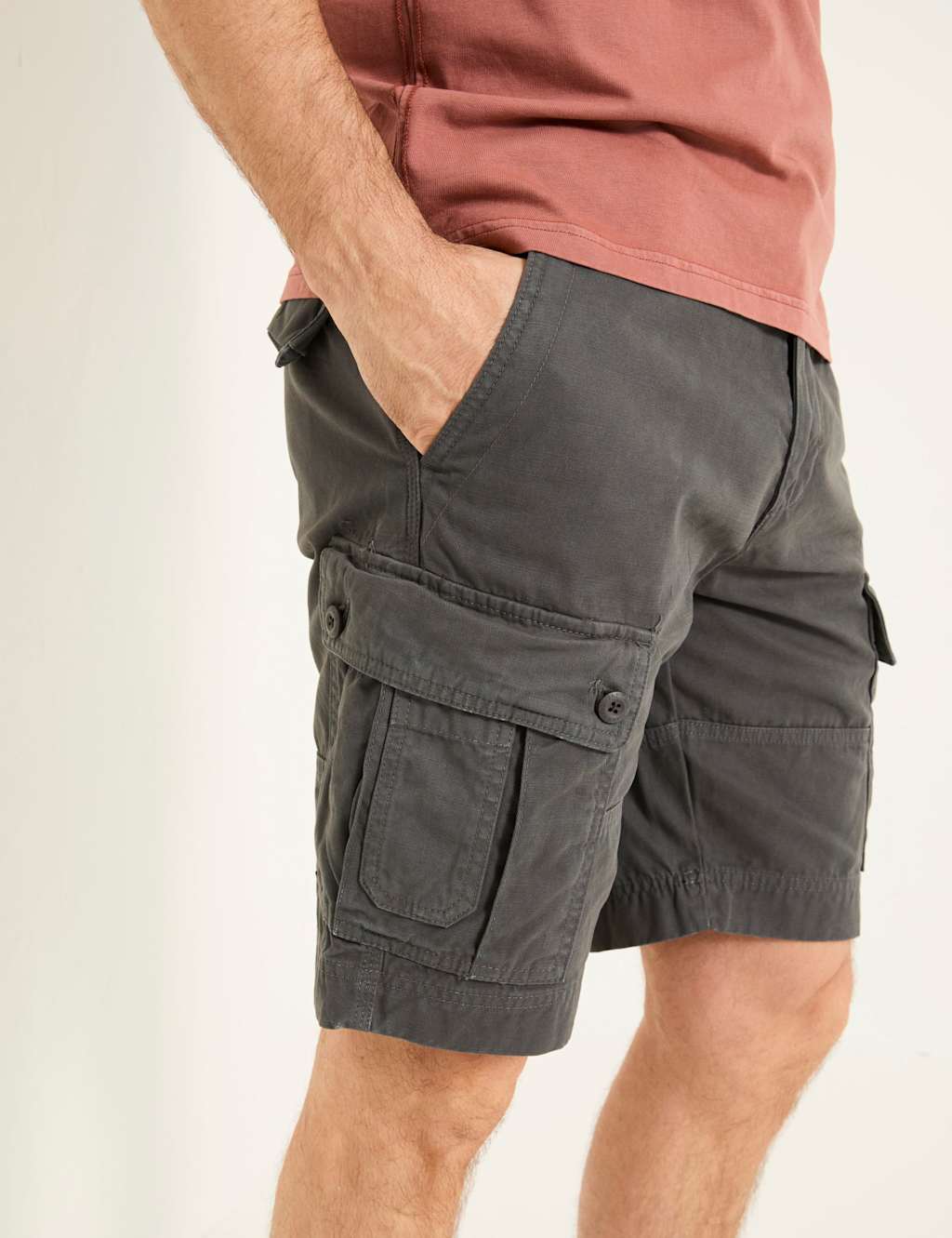Regular Fit Pure Cotton Cargo Shorts 4 of 4