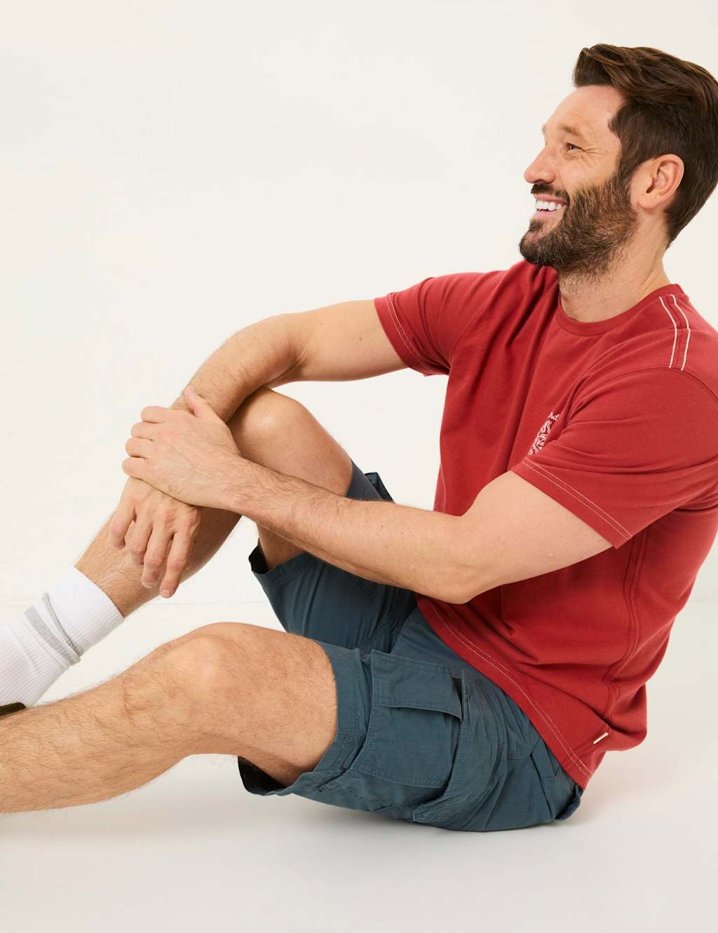 Regular Fit Pure Cotton Cargo Shorts 3 of 5