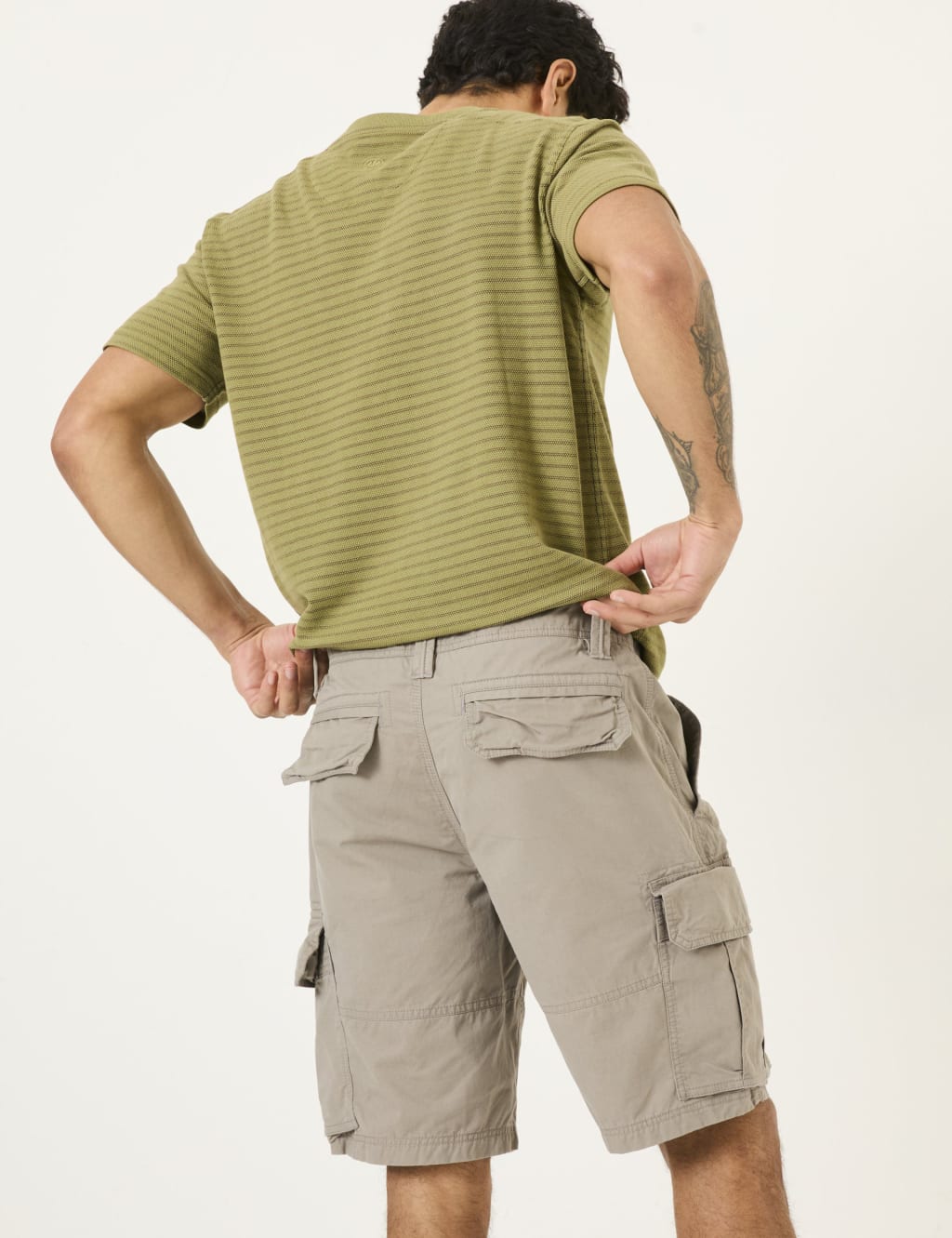 Regular Fit Pure Cotton Cargo Shorts 4 of 4