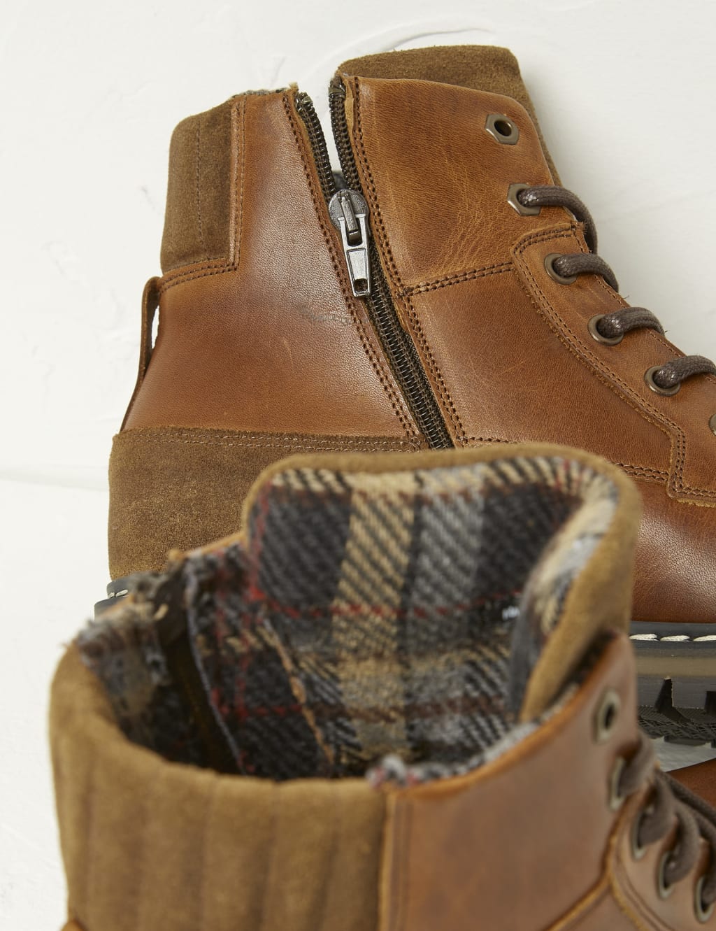 Leather Side Zip Casual Boots